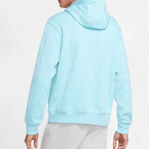 men's nike sportswear allover print club fleece hoodie